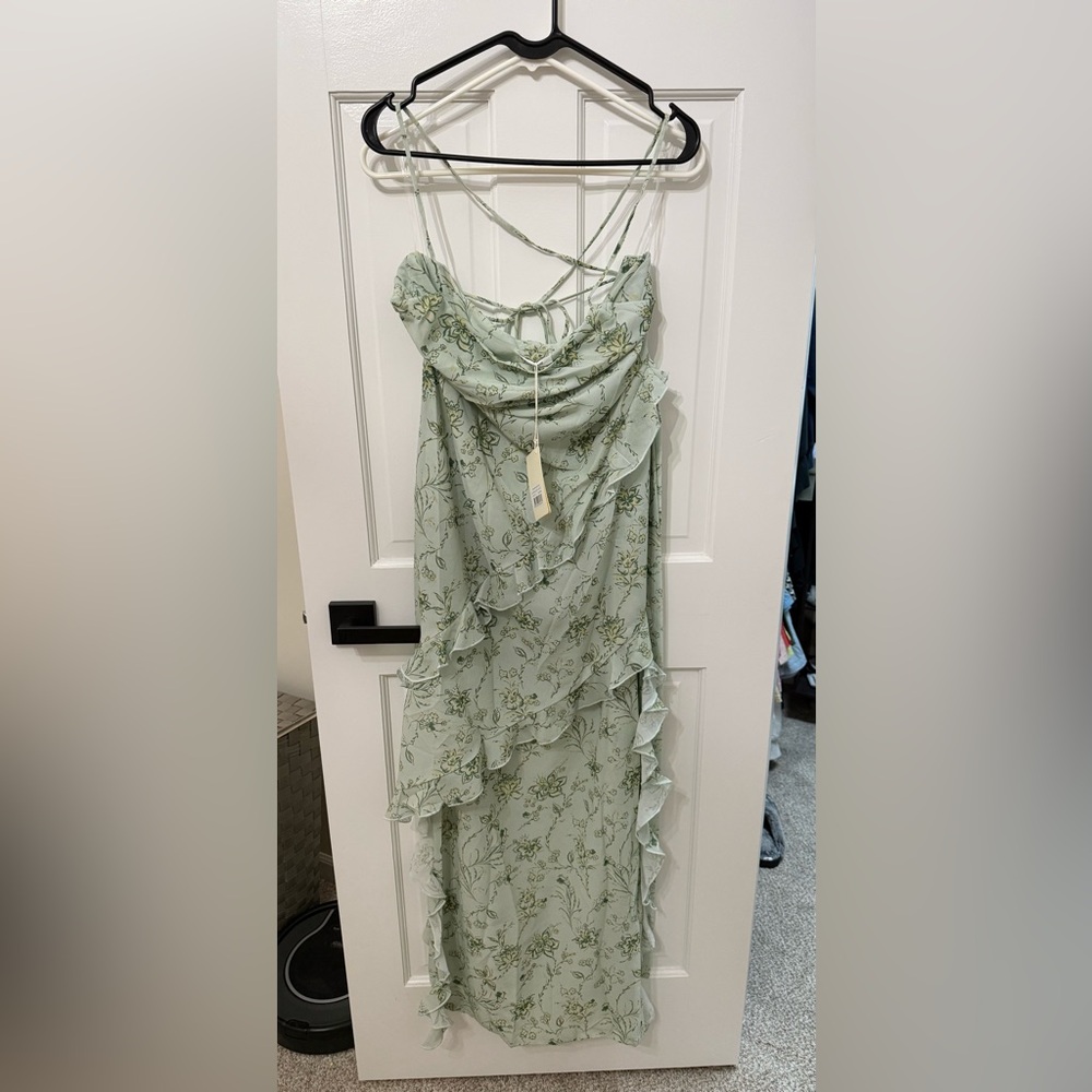 NWT PEPPERMAYO Maxi Dress Sage Floral